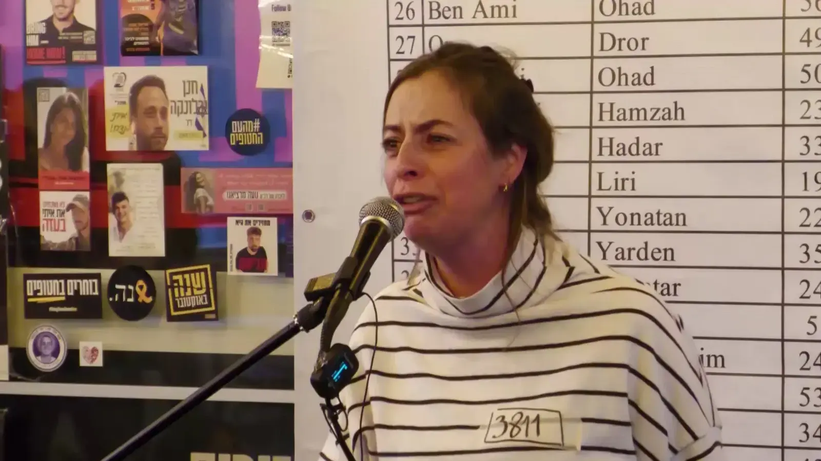 איילת גולדין, אחותו של הדר גולדין, שנפל במהלך מבצע צוק איתן ב-2014 וגופתו מוחזקת בידי חמאס, הצהרת מטה משפחות החטופים, 6 בינואר 2025 איילת גולדין, אחותו של הדר גולדין, שנפל במהלך מבצע צוק איתן ב-2014 וגופתו מוחזקת בידי חמאס, הצהרת מטה משפחות החטופים, 6 בינואר 2025