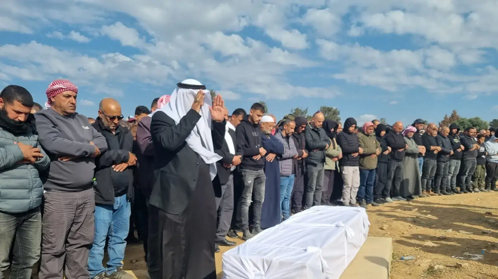 הלוויתו של חמזה אל-זיאדנה ברהט. 10 בינואר 2025 הלוויתו של חמזה אל-זיאדנה ברהט. 10 בינואר 2025