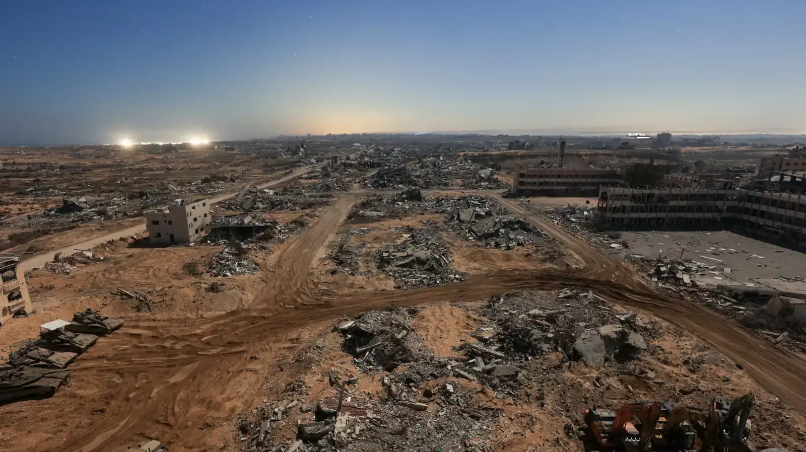 תיעוד שיטוח הקרקע ממסדרון נצרים ופאתי נוסרייאת, עזה תיעוד שיטוח הקרקע ממסדרון נצרים ופאתי נוסרייאת, עזה