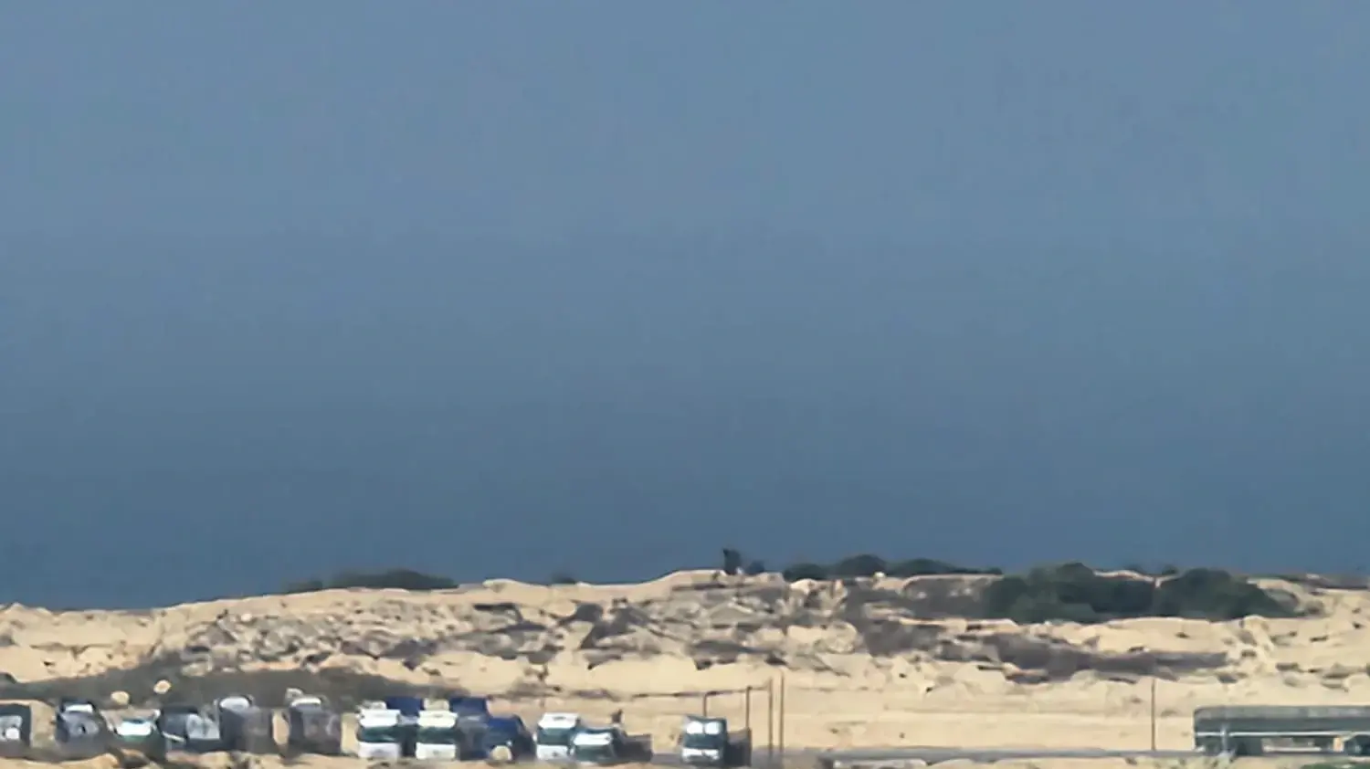 שיירה הומניטארית בצפון רצועת עזה, 15 בינואר 2025 שיירה הומניטארית בצפון רצועת עזה, 15 בינואר 2025