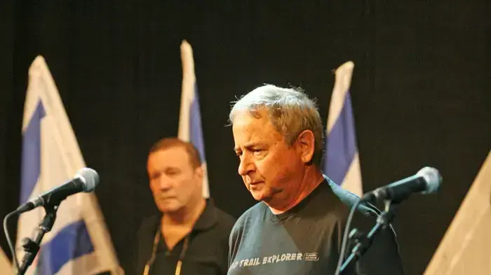 חנן יובל בטקס אשכבה לזכר ישראל פולי פוליאקוב