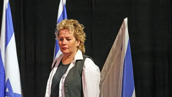 דליה פרידלנדר בטקס אשכבה לזכר ישראל פולי פוליאקוב