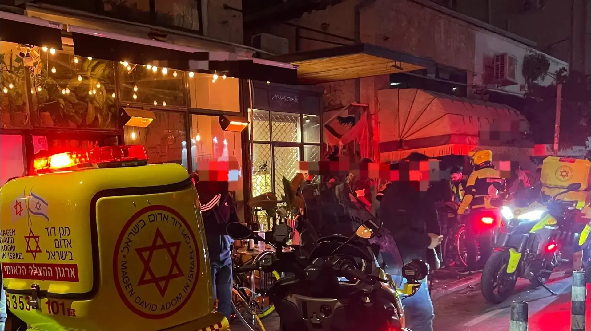 זירת אירוע דקירה בנחלת בינימין תל אביב, 21 בינואר 2025 זירת אירוע דקירה בנחלת בינימין תל אביב, 21 בינואר 2025