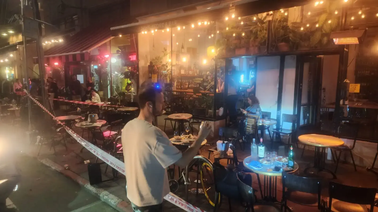 זירת אירוע דקירה בנחלת בינימין תל אביב, 21 בינואר 2025