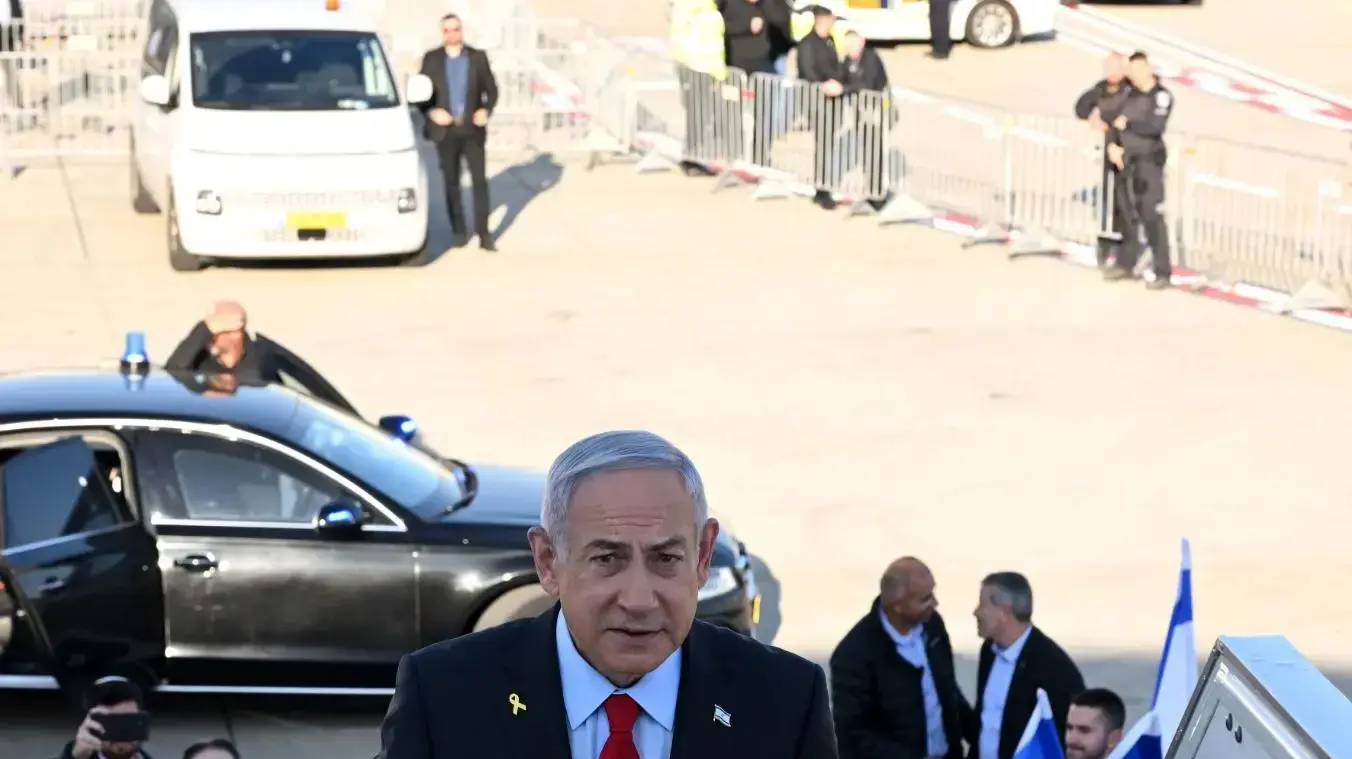 רה"מ בנימין נתניהו לפני המראתו לארה"ב, 2 בפברואר 2024 רה"מ בנימין נתניהו לפני המראתו לארה"ב, 2 בפברואר 2024