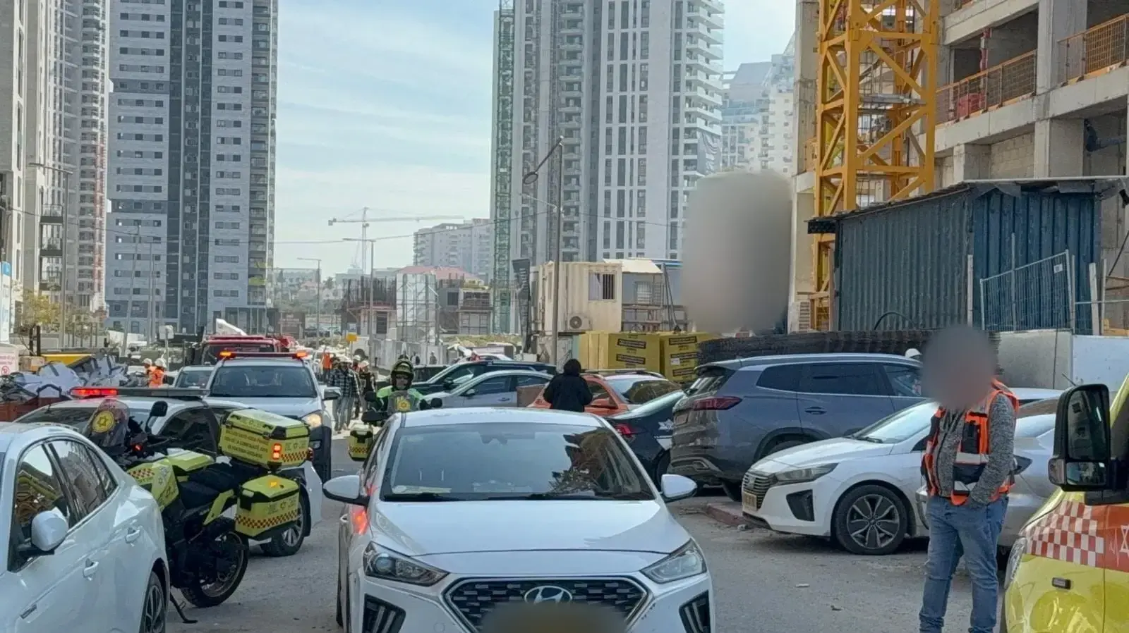 אתר הבנייה בבת ים בו נהרגו שני פועלים, 2 בפברואר 2025