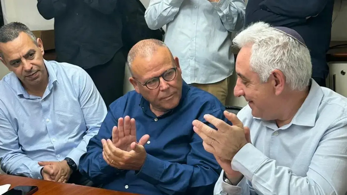 אלי גבאי, יו"ר ההסתדרות ארנון בר-דוד, רועי יעקב אלי גבאי, יו"ר ההסתדרות ארנון בר-דוד, רועי יעקב