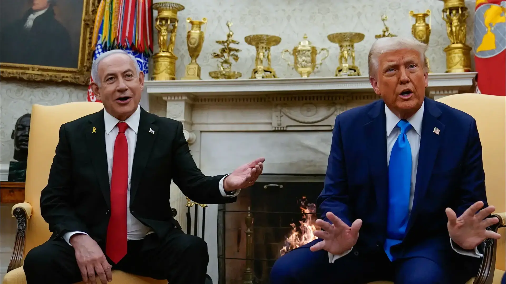 נשיא ארה"ב דונאלד טראמפ נפגש עם ראש הממשלה בנימין נתניהו בוושינגטון , 4 בפבואר 2025 נשיא ארה"ב דונאלד טראמפ נפגש עם ראש הממשלה בנימין נתניהו בוושינגטון , 4 בפבואר 2025