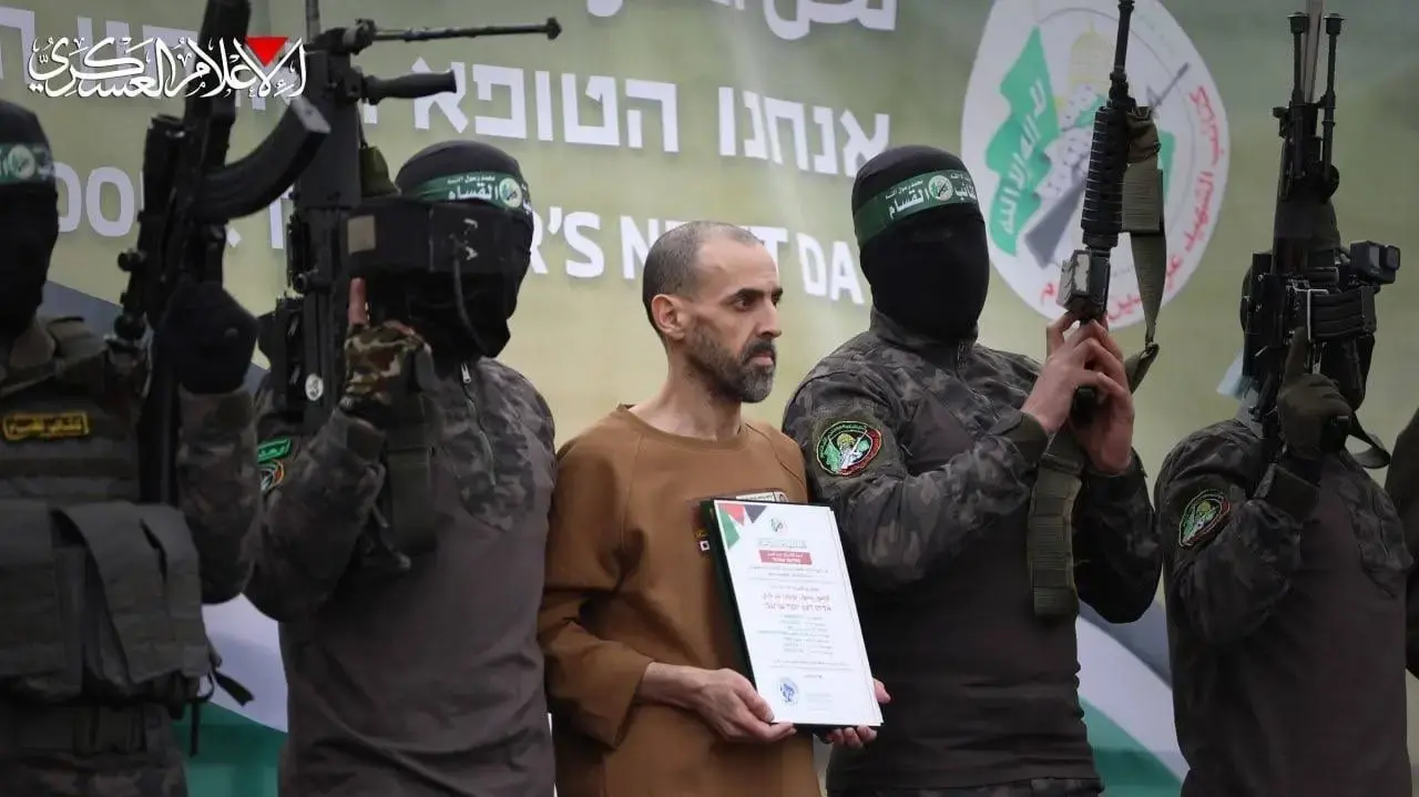 שחרור אלי שרעבי ע"י חמאס , 8 בפבואר 2025 שחרור אלי שרעבי ע"י חמאס , 8 בפבואר 2025