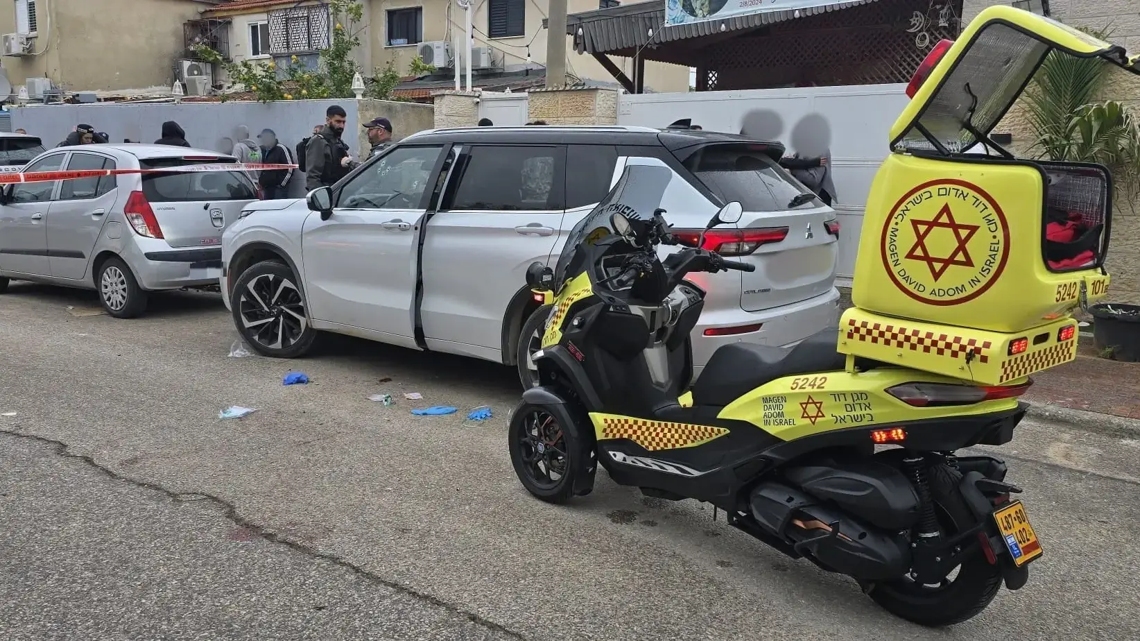 זירת ירי של גבר כבן 43 בלוד , 9 בפברואר 2025 זירת ירי של גבר כבן 43 בלוד , 9 בפברואר 2025