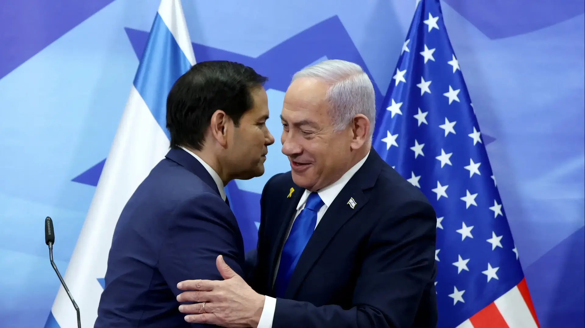 רה"מ בנימין נתניהו עם מזכיר המדינה האמריקני מרקו רוביו, לשכת רה"מ, 16 בפברואר 2025 רה"מ בנימין נתניהו עם מזכיר המדינה האמריקני מרקו רוביו, לשכת רה"מ, 16 בפברואר 2025
