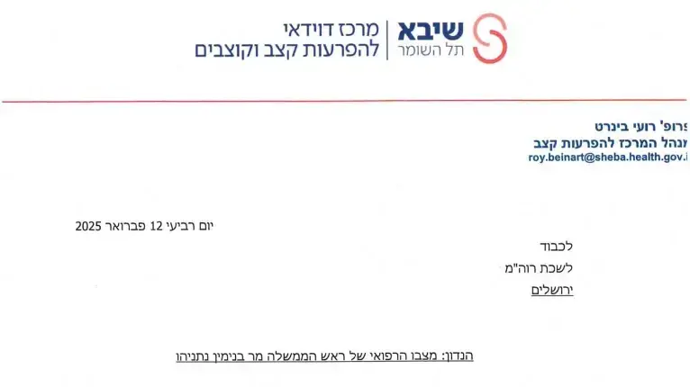 דוח מצב הבריאות של נתניהו 2024 דוח מצב הבריאות של נתניהו 2024