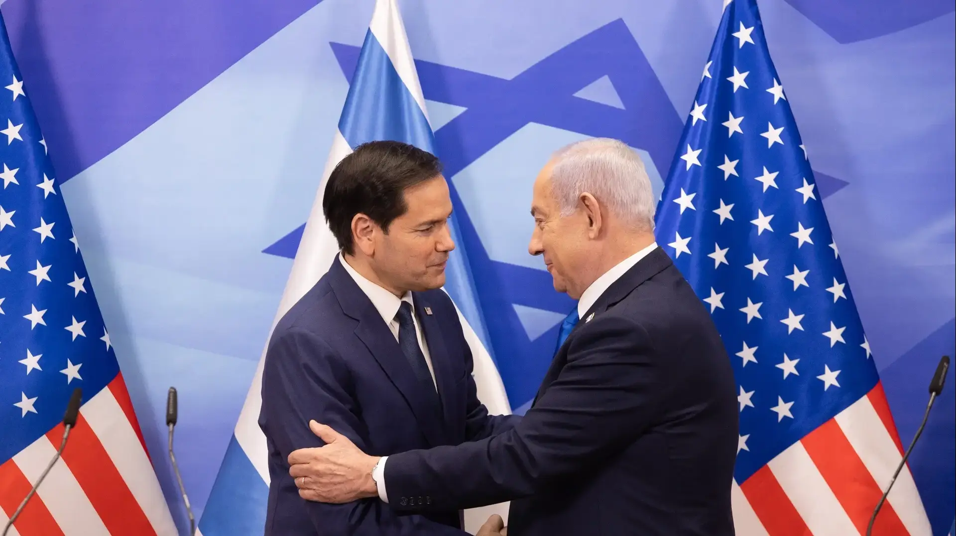 ראש הממשלה בנימין נתניהו ייפגש עם מזכיר המדינה האמריקני, מרקו רוביו, במשרד ראש הממשלה בירושלים, 16 בפברואר 2025 ראש הממשלה בנימין נתניהו ייפגש עם מזכיר המדינה האמריקני, מרקו רוביו, במשרד ראש הממשלה בירושלים, 16 בפברואר 2025