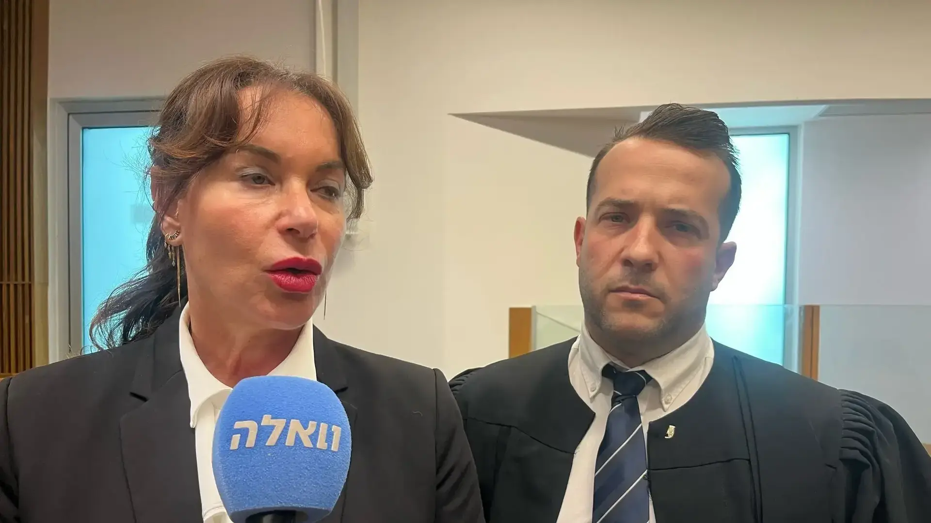 עו”ד אורית חיון ועו"ד דין כוכבי,עורכי דינו של עמית אלמוג המואשם ברצח מאיה ווישניאק, בימ"ש מחוזי ת"א, 17 בפברואר 2025