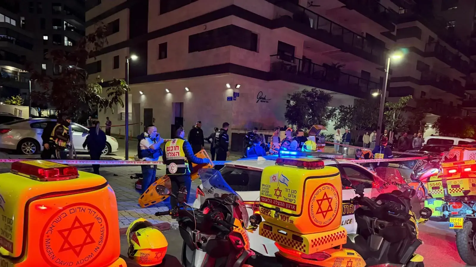 זירת אירוע ירי בתל אביב רח' יהודה עמיחי, 17 בפברואר 2025 זירת אירוע ירי בתל אביב רח' יהודה עמיחי, 17 בפברואר 2025