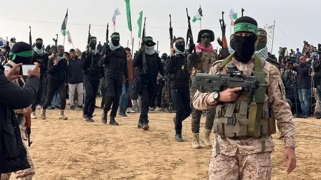 הכנות חמאס לקראת שחרור החללים החטופים משפחת ביבס ועודד ליפשיץ, ח'אן יונס 20 בפברואר 2025