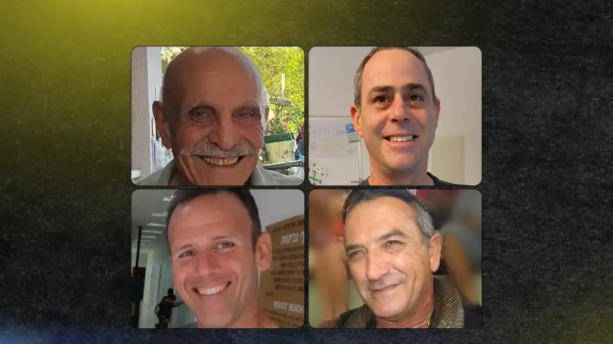 ארבעת החטופים החללים: שלמה מנצור, צחי עידן, אוהד יהלומי ואיציק אלגרט