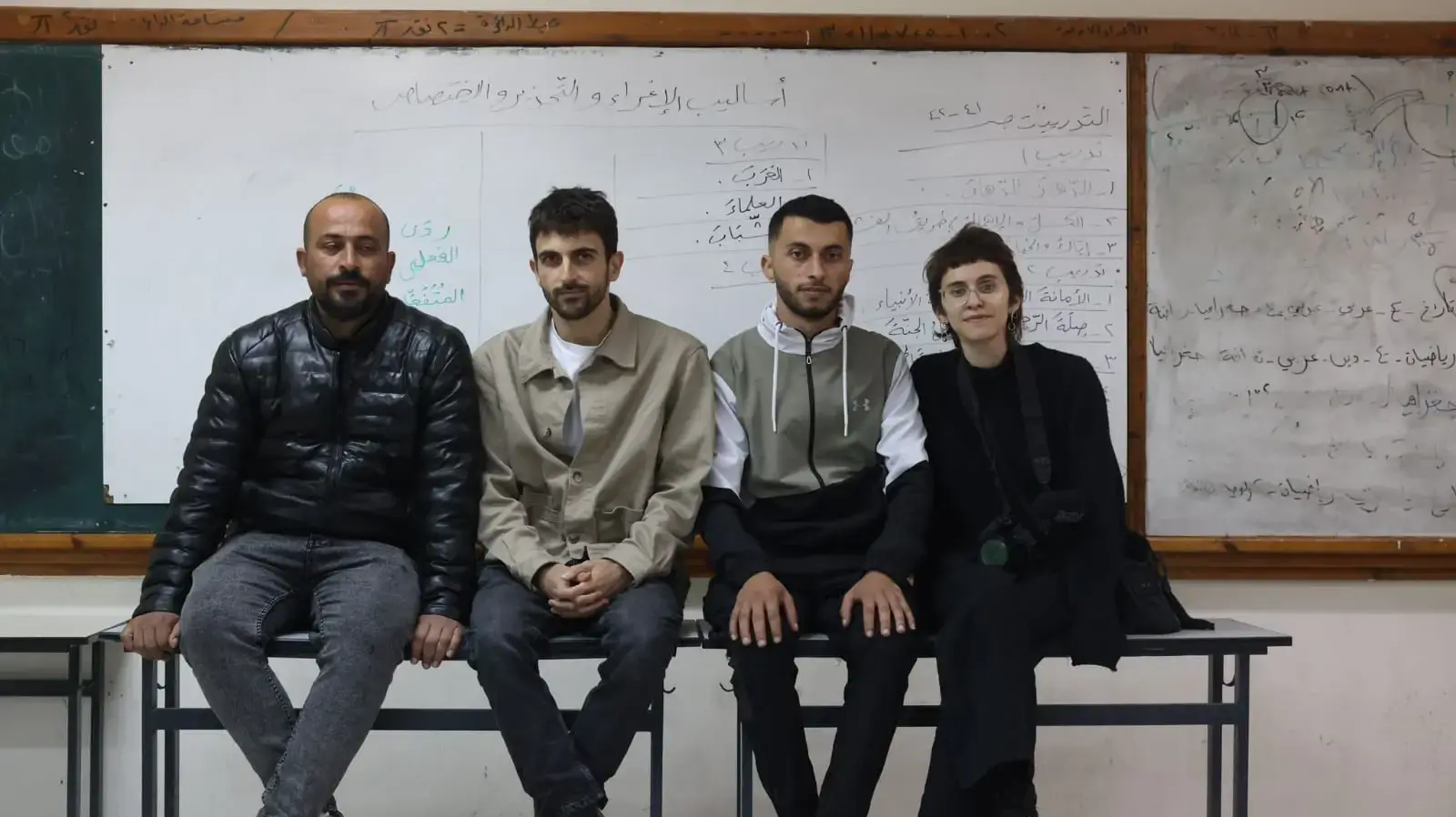 יוצרי הסרט "אין ארץ אחרת": רחל שור, באסל אדרה, יובל אברהם וחמדאן בלאל יוצרי הסרט "אין ארץ אחרת": רחל שור, באסל אדרה, יובל אברהם וחמדאן בלאל