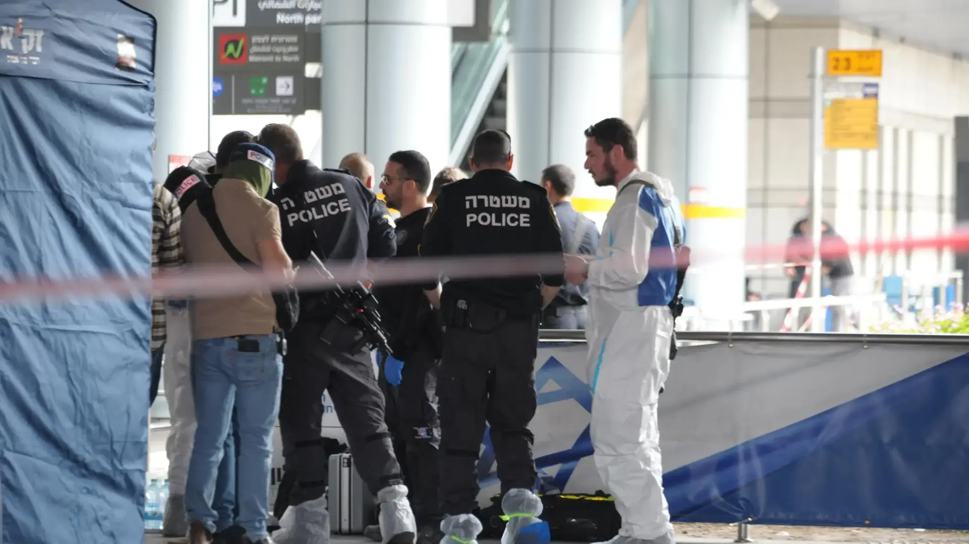 זירת פיגוע דקירה במרכזית המפרץ בחיפה , 3 במרץ 2025 זירת פיגוע דקירה במרכזית המפרץ בחיפה , 3 במרץ 2025