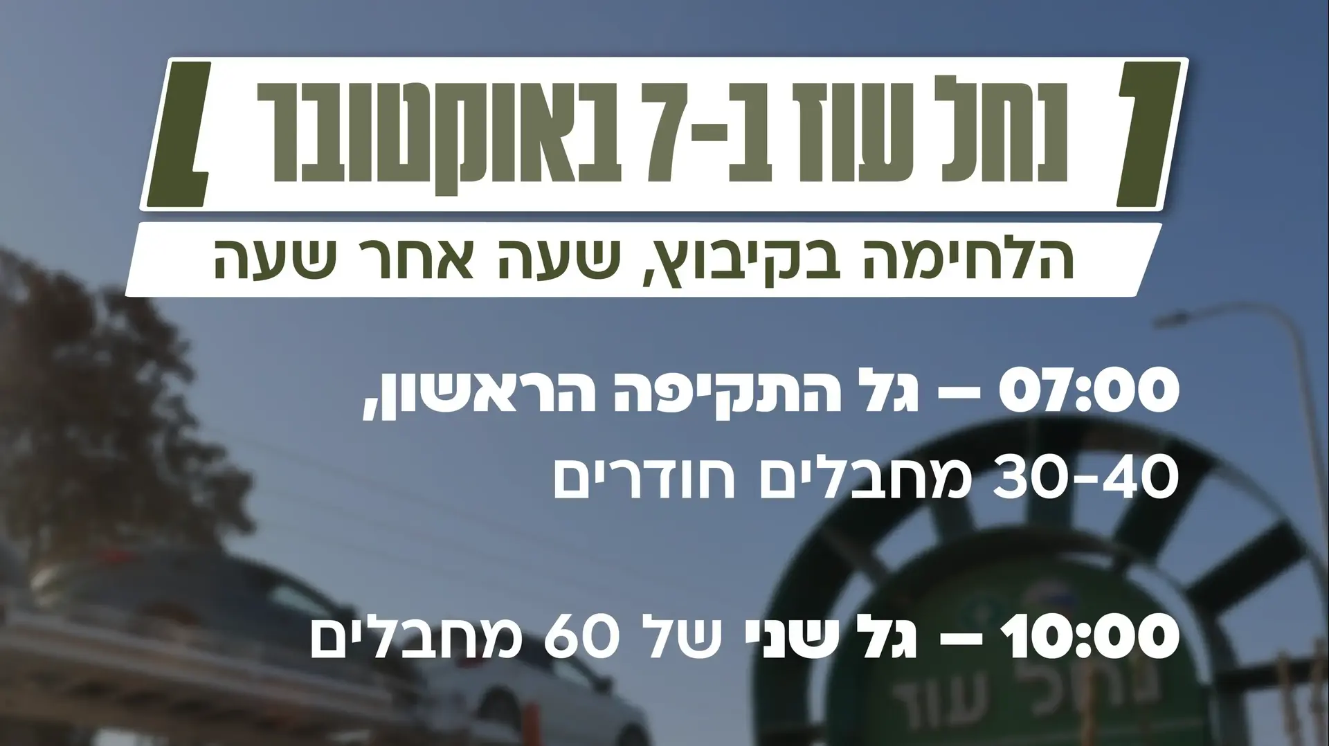 הלחימה בקיבוץ, שעה אחר שעה הלחימה בקיבוץ, שעה אחר שעה