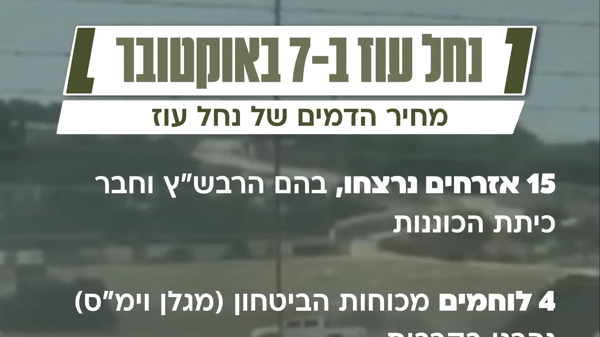 מחיר הדמים של נחל עוז מחיר הדמים של נחל עוז