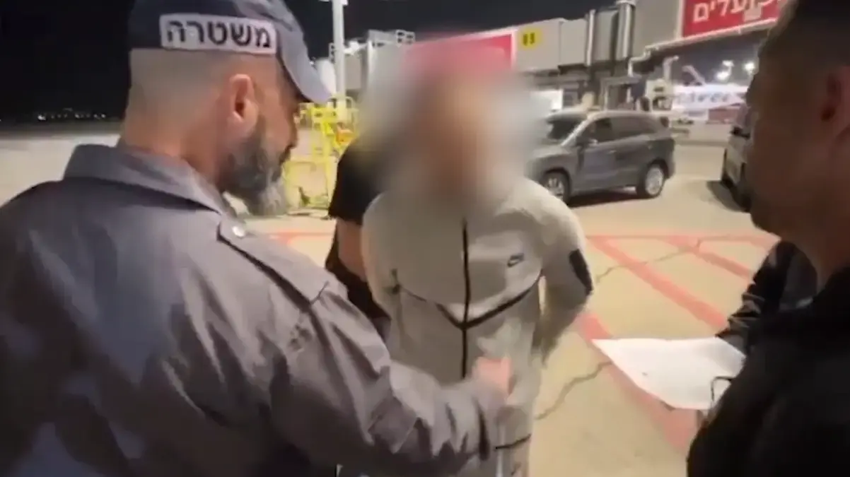 תיעוד מעצר החשוד בניסיון רצח, נתב"ג