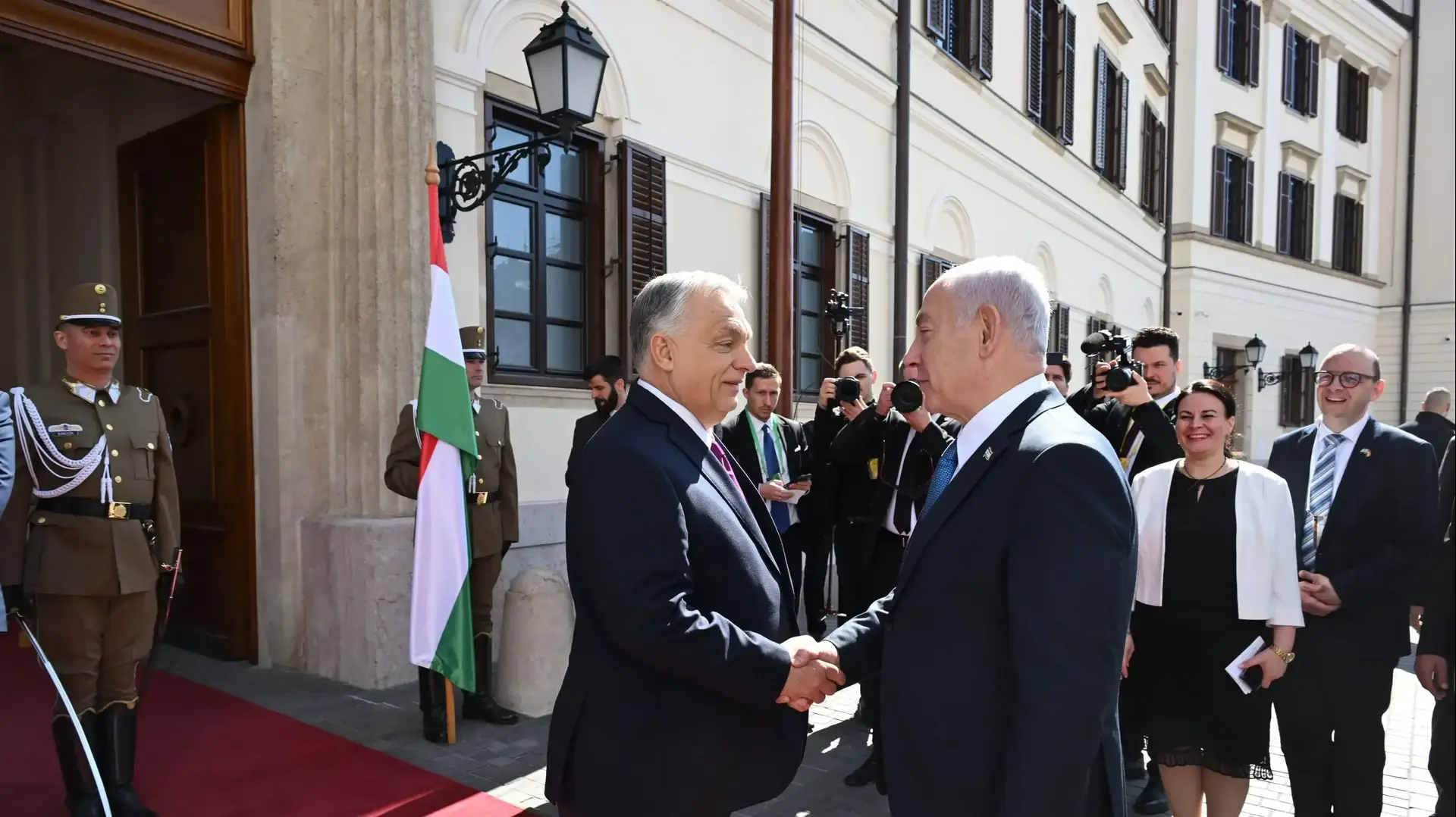 ראש הממשלה בנימין נתניהו עם ראש ממשלת הונגריה ויקטור אורבן, 3 באפריל 2025
