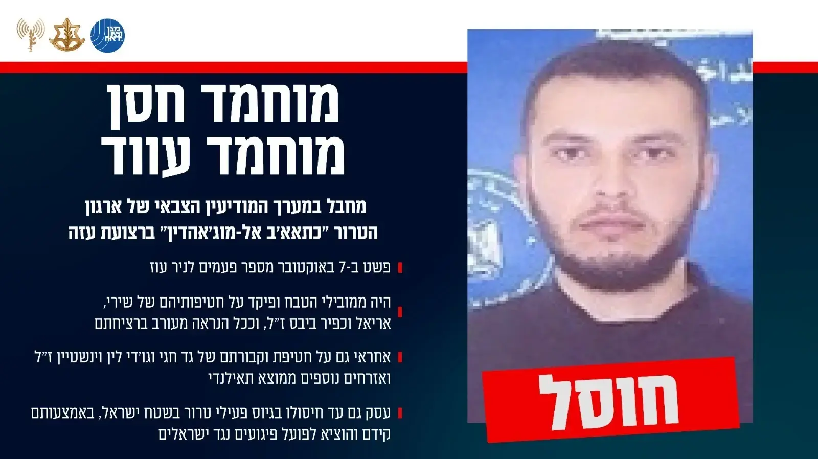 מוחמד חסן עווד, שפיקד על חטיפת בני משפחת ביבס ז"ל מוחמד חסן עווד, שפיקד על חטיפת בני משפחת ביבס ז"ל