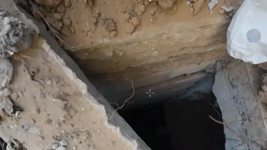  פיר המנהרה שאותר  ע"י כוחות חטיבת גבעתי בשכונת 'שאבורה', רפיח