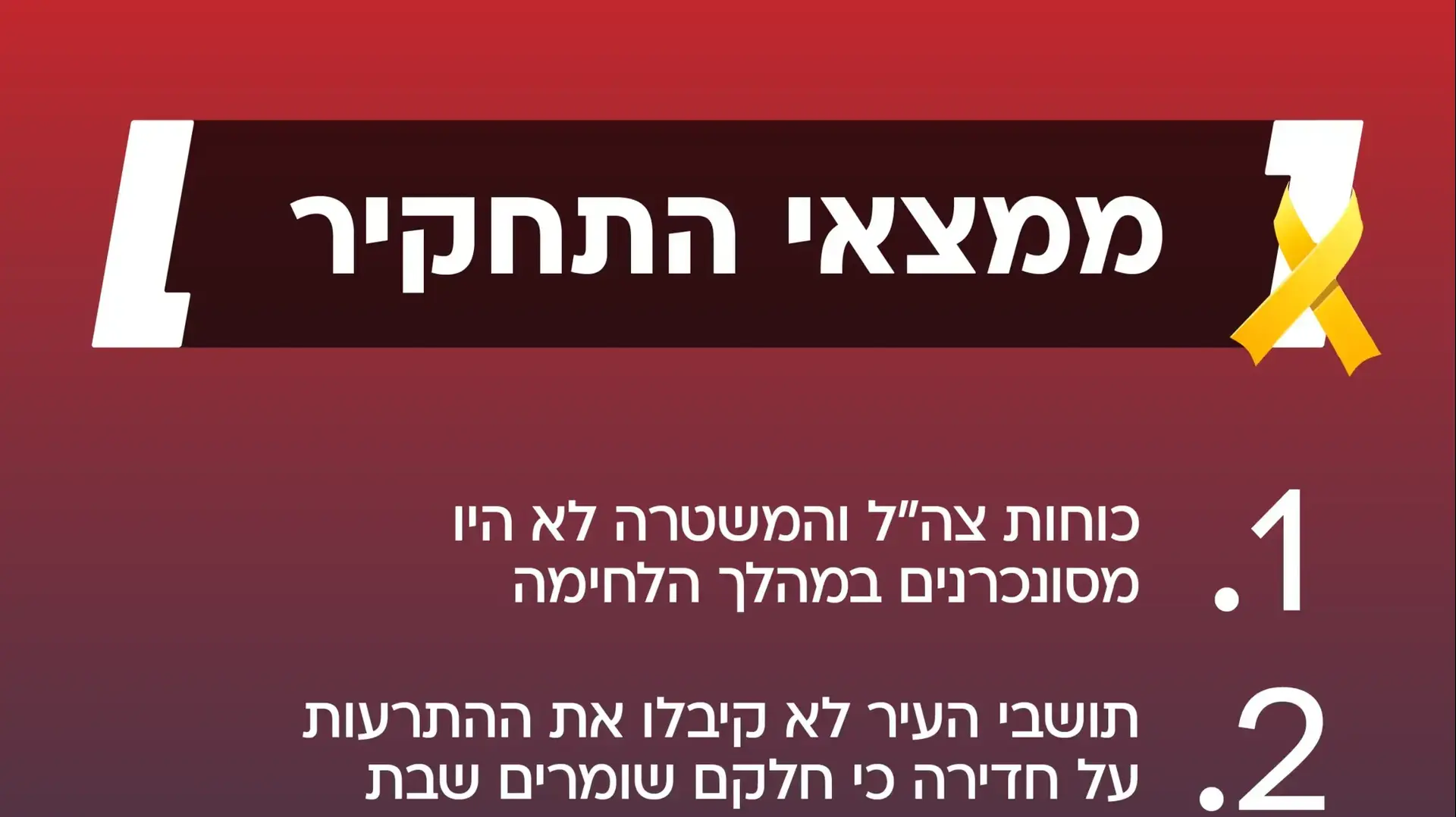 ממצאי תחקיר אירועי שבעה באוקטובר בעיר שדרות ממצאי תחקיר אירועי שבעה באוקטובר בעיר שדרות