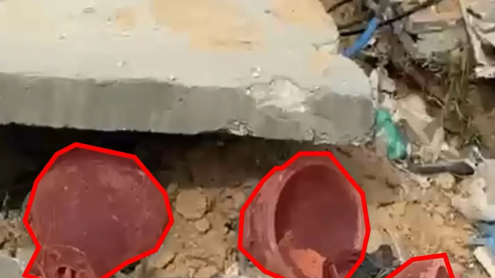 מטענים שאותרו ע"י כוחות צה"ל סמוך לתוואי תת-קרקעי בצפון רצועת עזה מטענים שאותרו ע"י כוחות צה"ל סמוך לתוואי תת-קרקעי בצפון רצועת עזה