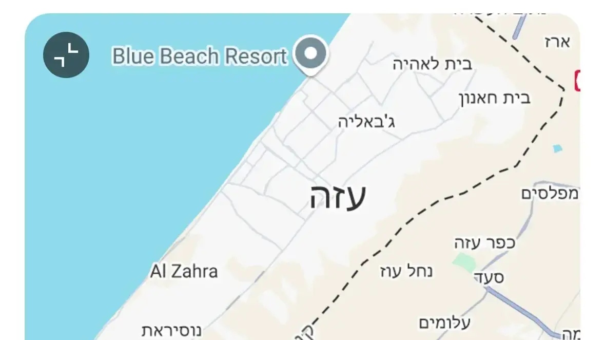 מפת רצועת עזה מפת רצועת עזה
