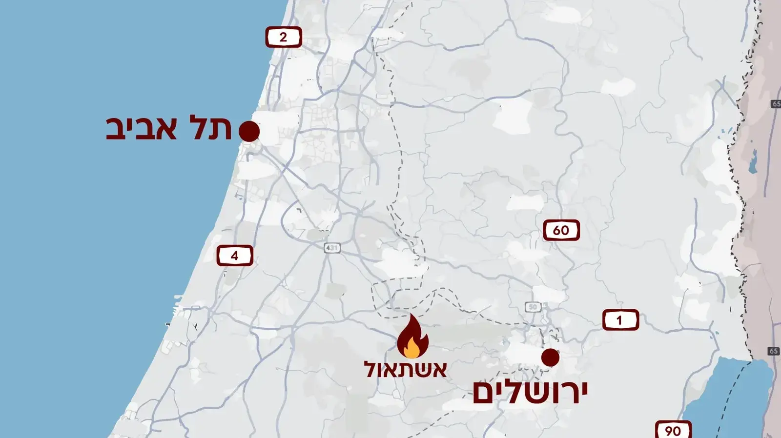 מפה - יער אשתאול מפה - יער אשתאול