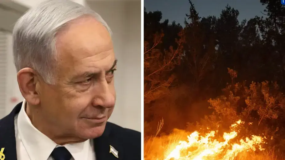 בנימין נתניהו 
שריפה