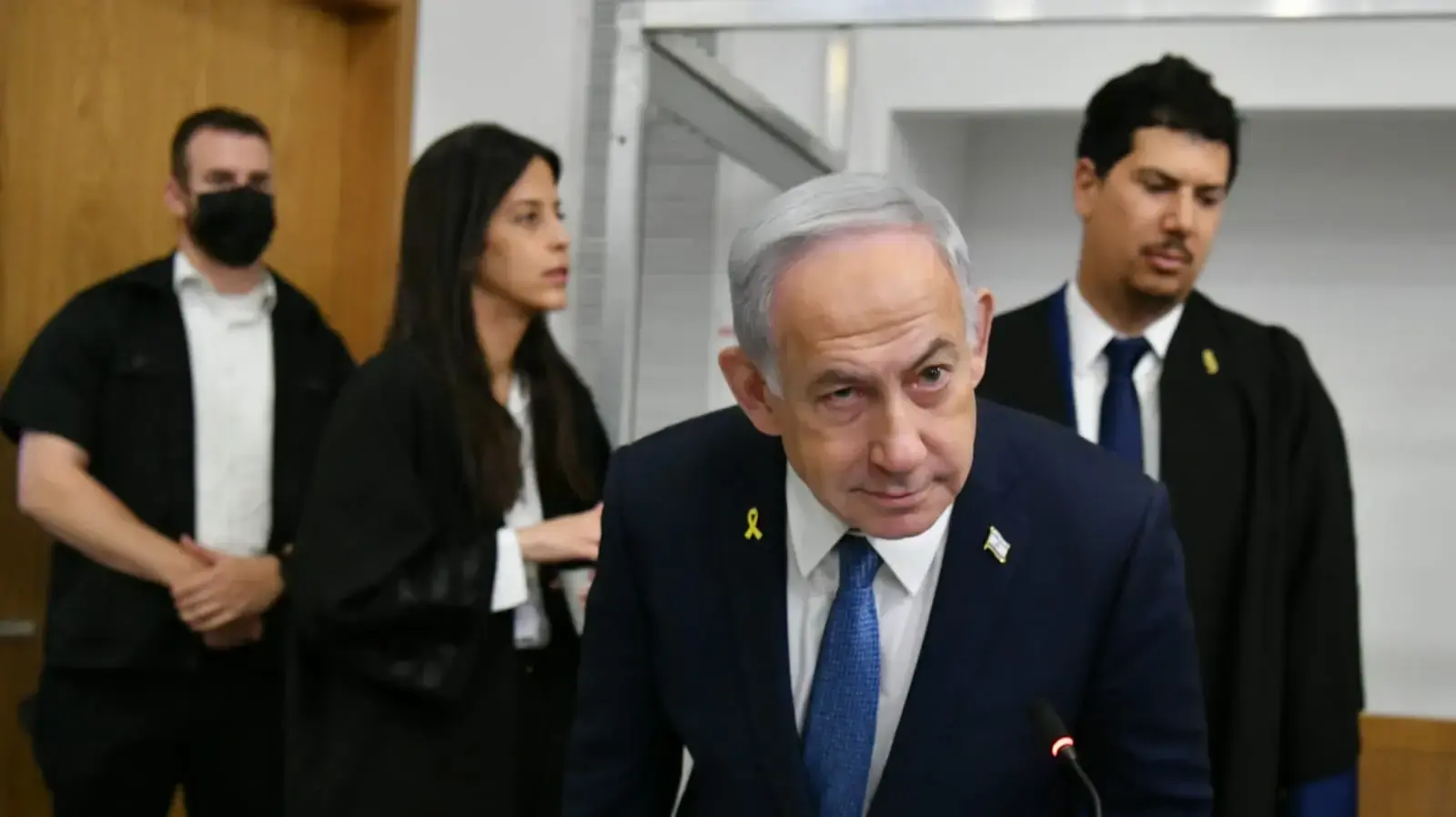רה"מ בנימין נתניהו במשפט תיקי האלפים, בימ"ש מחוזי ת"א, 6 במאי 2025 רה"מ בנימין נתניהו במשפט תיקי האלפים, בימ"ש מחוזי ת"א, 6 במאי 2025