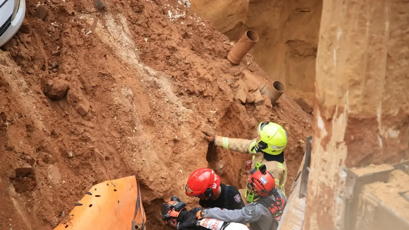 קריסת עמודי בטון באתר בנייה, רמת גן, 12 במאי 2025