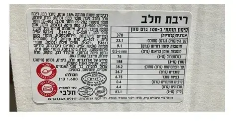 קריאה חוזרת לעוגת ריבת חלב של חברת "אינגליש קייק בע"מ" 
