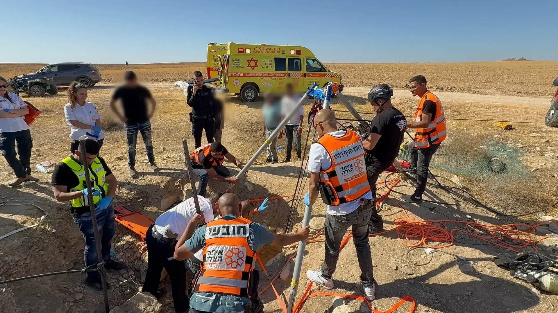 שני לכודים נפלו לבור ליד בסיס משמר הנגב. 23/05/2025