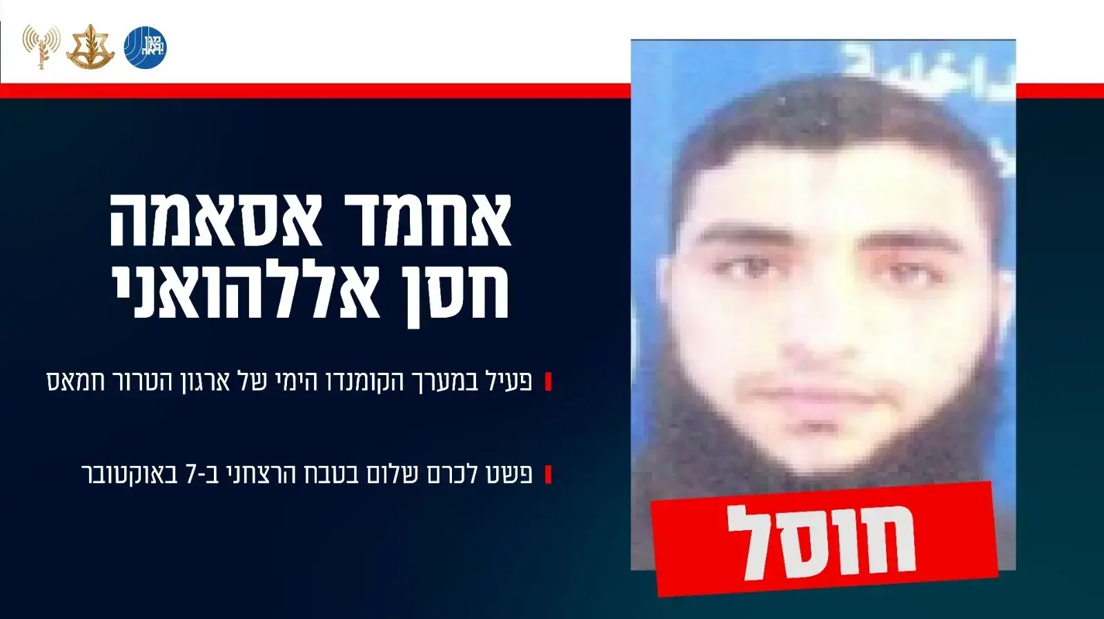 תעודת הזהות של אחמד אסאמה חסן אללהואני תעודת הזהות של אחמד אסאמה חסן אללהואני