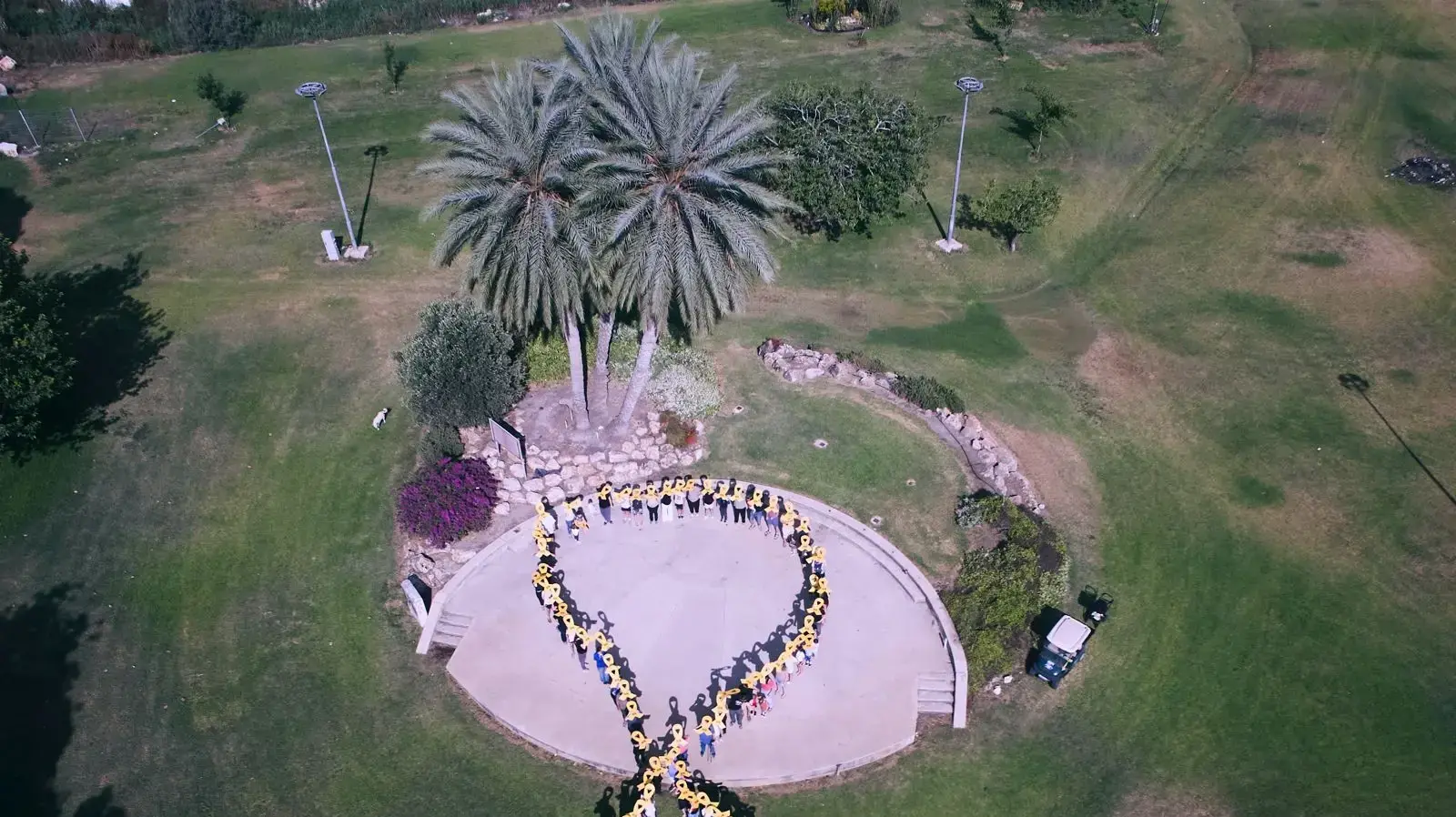 מייצג של סמל החטופים בעין המפרץ. 28 במאי 2025 מייצג של סמל החטופים בעין המפרץ. 28 במאי 2025
