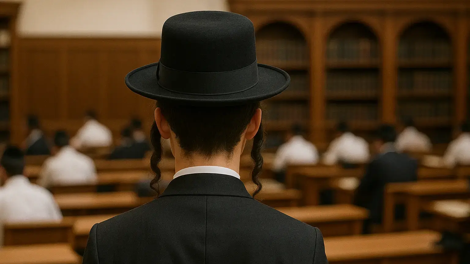 נער חרדי בבית מדרש. אילוסטרציה