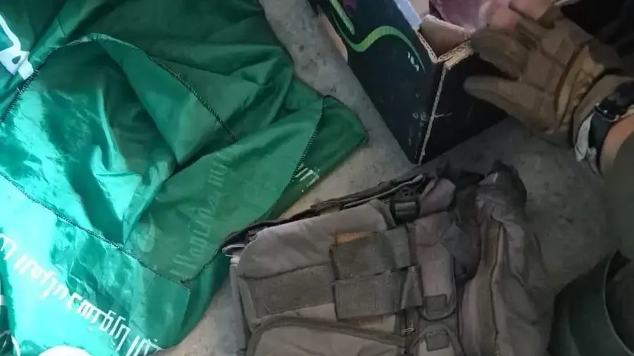 אמצעי לחימה וציוד צבאי שאותרו ע"י צוות הקרב של חטיבת הנח״ל בצפון רצועת עזה