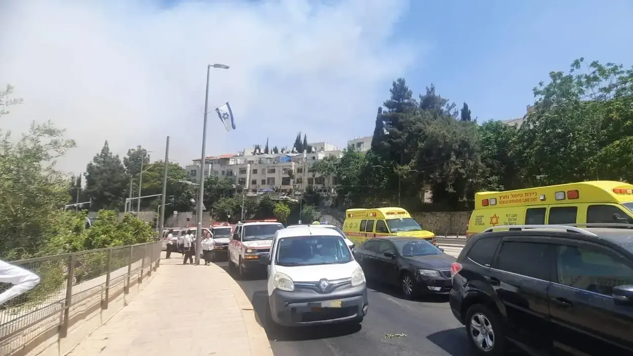 שריפת חורש , יער כרמית, סמוך לשכונת קריית היובל בירושלים שריפת חורש , יער כרמית, סמוך לשכונת קריית היובל בירושלים