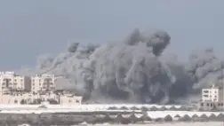 צהל הפציץ 2 מגדלים סמוך לחאן יונס. 9 ביוני 2025 צהל הפציץ 2 מגדלים סמוך לחאן יונס. 9 ביוני 2025