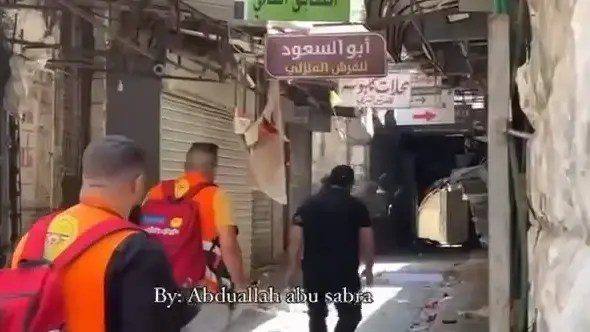ניטרול של פלסטיני שניסה לחטוף רובה מחיילים של צה"ל במהלך בידוק בקסבה של שכם
