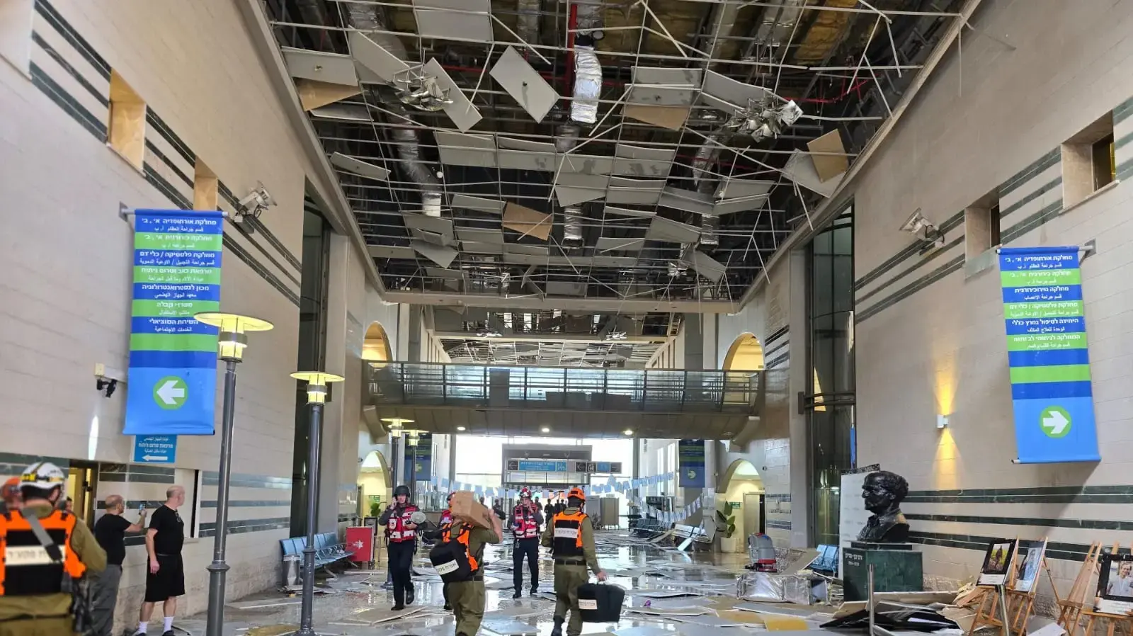 פגיעה ישירה בבית החולים סורוקה בבאר שבע 