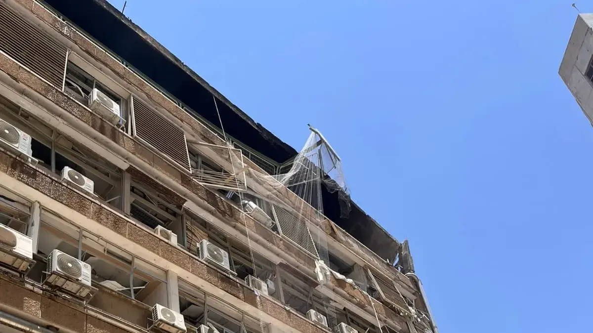 הנזק שנגרם מפגיעת טיל איראני, בית החולים סורוקה, באר שבע, 19 ביוני 2025 הנזק שנגרם מפגיעת טיל איראני, בית החולים סורוקה, באר שבע, 19 ביוני 2025