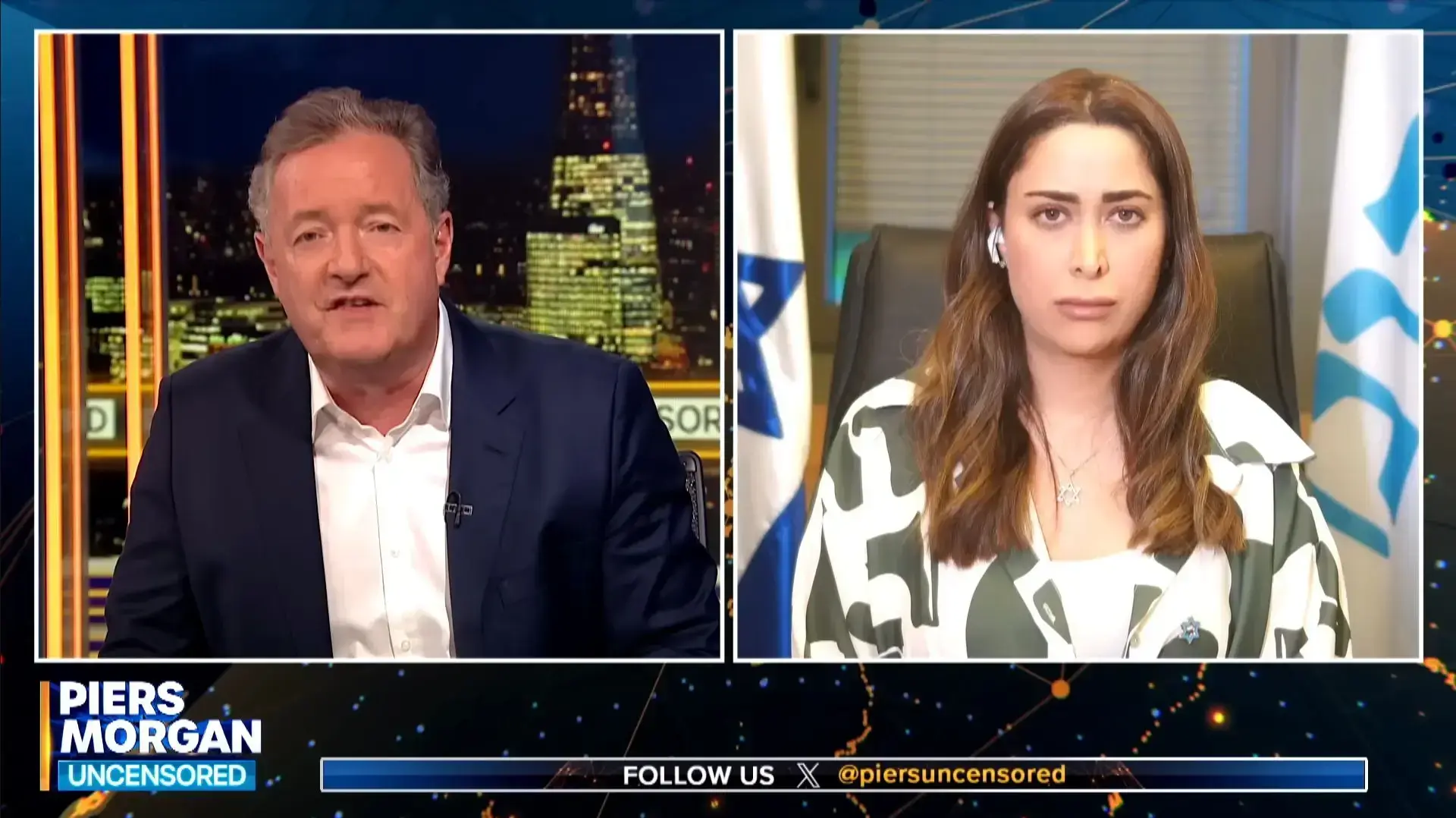 מאי גולן מתראיינת אצל פירס מורגן מאי גולן מתראיינת אצל פירס מורגן