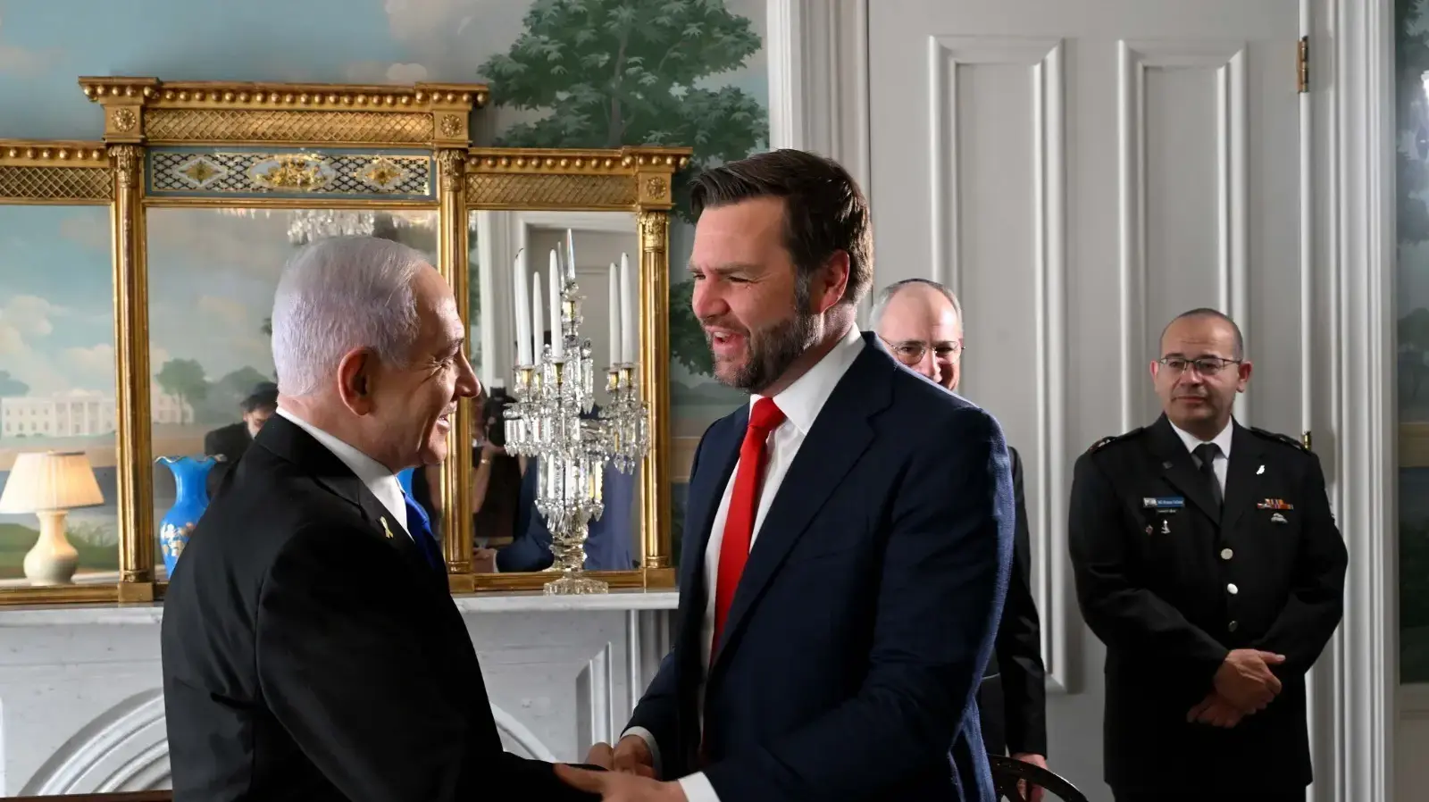 ראש הממשלה בנימין נתניהו נפגש הבוקר עם סגן נשיא ארה״ב ג׳יי. די. ואנס, בבלייר האוס בוושינגטון. 8 ביולי 2025 ראש הממשלה בנימין נתניהו נפגש הבוקר עם סגן נשיא ארה״ב ג׳יי. די. ואנס, בבלייר האוס בוושינגטון. 8 ביולי 2025