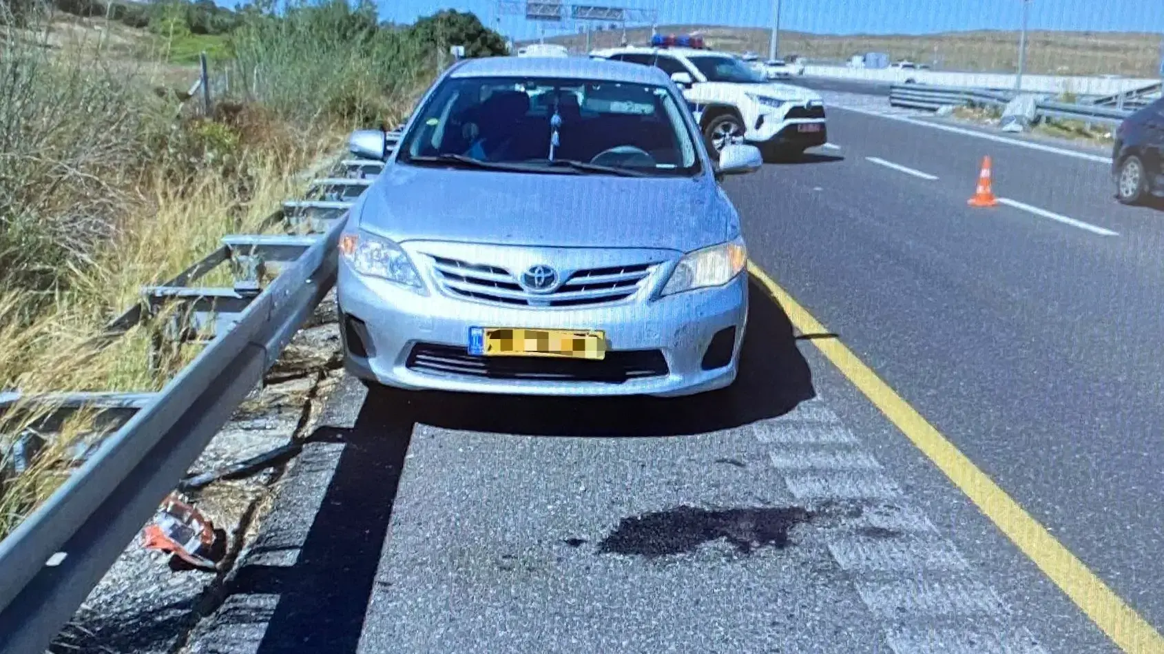 זירת התאונה בכביש 6. 20 ביולי 2025